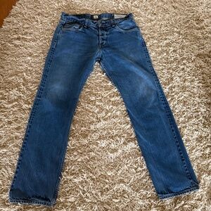 Rag & Bone Selvedge Jeans RB15X Raw Blue White Oak Cone Denim W36 L30 Premium